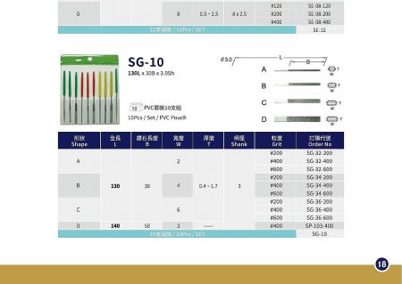 TZF SG-10 Diamond Needle Taper Files - TZF SG-10 Diamond Needle Taper Files