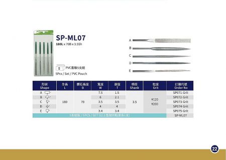 TZF SP-ML07 Needle Diamond Files - TZF SP-ML07 Needle Diamond Files