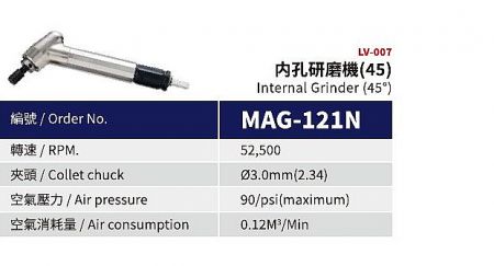 MAG-121N Internal Grinder 45° - MAG-121N 45-degree Internal Grinder