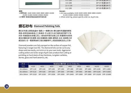 DPF Diamond Polishing Foils - DPF Diamond Polishing Foils
