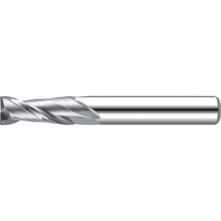 662L-AW Series 2-Flute Uncoated Tungsten Carbide End Mill for General Machining - A precision-engineered 662L-AW series 2-flute uncoated tungsten carbide end mill, showcasing its sharp cutting edges and spiral flute design.