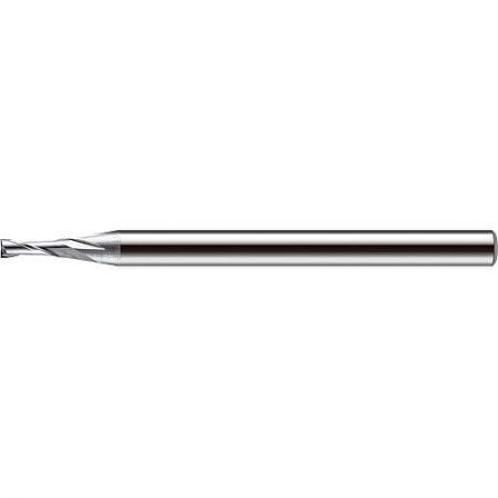 662L-2EE 2-Flute Carbide End Mill for Copper & Aluminum Alloy Machining - Close-up of a 662L-2EE 2-flute carbide end mill for high-precision copper and aluminum machining.