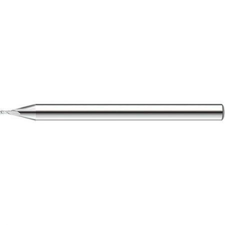 662L-CW Series 2-Flute Micro-Diameter End Mill for Precision Machining - Close-up of a 662L-CW 2-flute micro-diameter end mill, a precision tungsten carbide cutting tool.